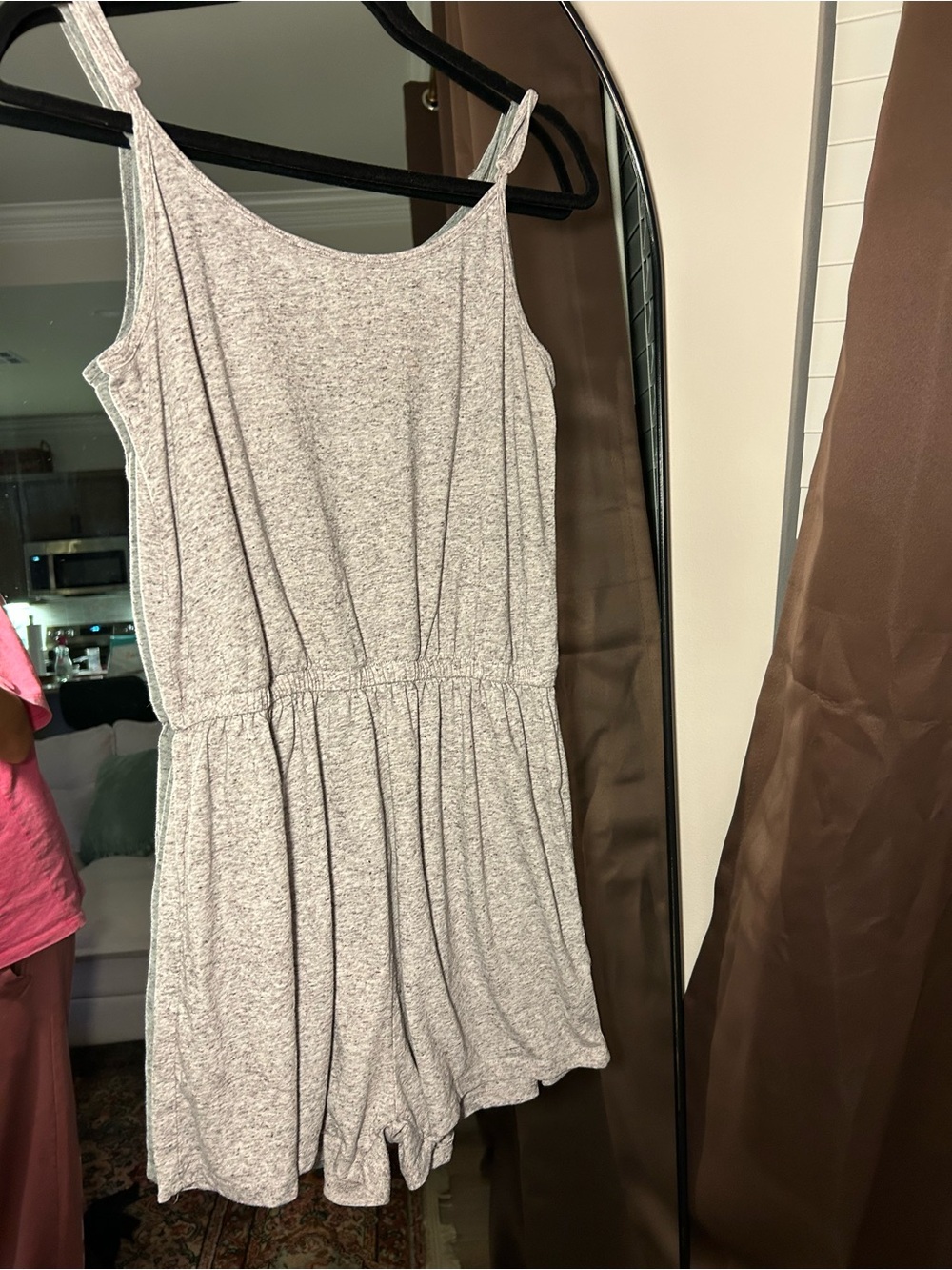 Heather Gray Sleeveless Romper Dress - Casual Summer